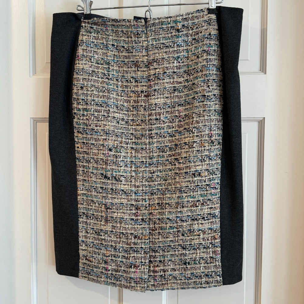 CARLISLE CC PRESTIGE TWEED PANEL PENCIL SKIRT, SIZE 10 NWT